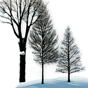 Black Trees In Winter PNG Rbi25 PNG