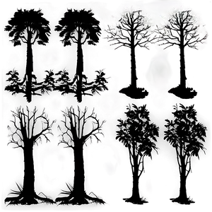 Black Trees Shadow PNG 41