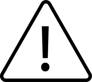 Black Triangle Warning Sign PNG