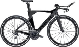 Black Triathlon Bike Trek Model PNG image