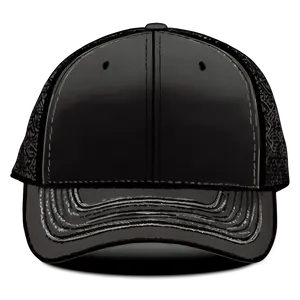 Black Trucker Hat A PNG image