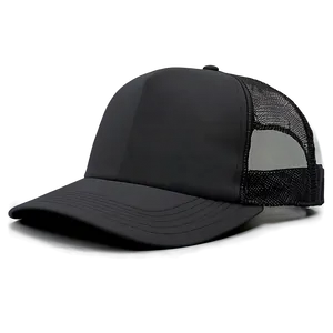 Black Trucker Hat B PNG image