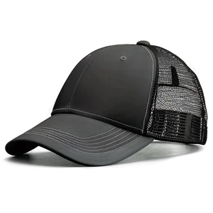 Black Trucker Hat Side View Png 06282024 PNG image