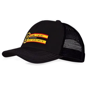 Black Trucker Hat With Adjustable Strap PNG 72 PNG