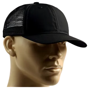 Black Trucker Hat With Breathable Panels PNG Jye PNG