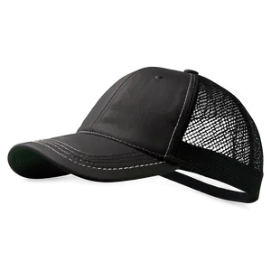 Black Trucker Hat With Breathable Panels PNG Ywo76 PNG