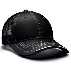 Black Trucker Hat With Buckle Closure PNG 06282024 PNG