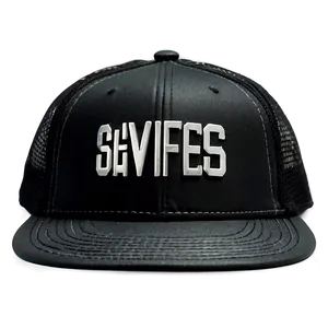 Black Trucker Hat With Logo Png Eqv PNG image