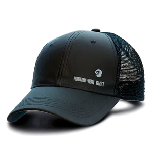 Black Trucker Hat With Mesh Back Png 06282024 PNG image