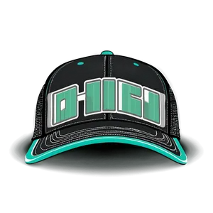 Black Trucker Hat With Mesh Back PNG Dlc74 PNG