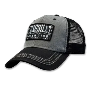 Black Trucker Hat With Patch PNG Ked98 PNG