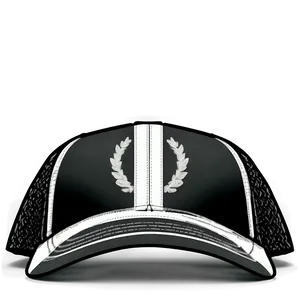 Black Trucker Hat With Reflective Strip PNG Ens PNG