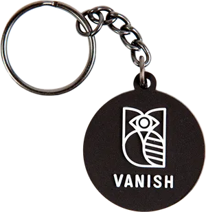 Black Vanish Keychainwith Logo PNG image