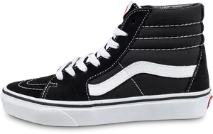 Black Vans Sk8 Hi Sneaker PNG image