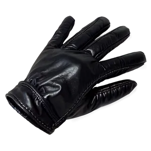 Black Vegan Leather Gloves Png 06282024 PNG image