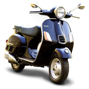 Black Vespa Illustration PNG Lvk