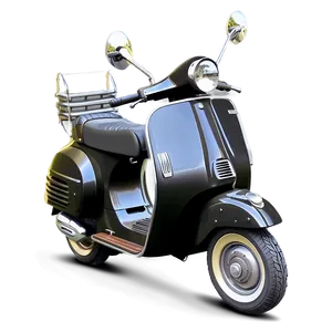 Black Vespa Illustration PNG Oig23