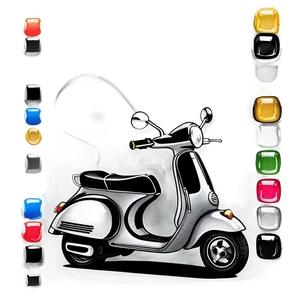 Black Vespa Illustration Png Yto98 PNG image