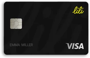 Black Visa Debit Card Lili PNG image