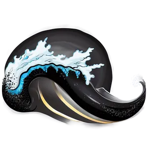 Black Wave Illustration PNG Plj PNG