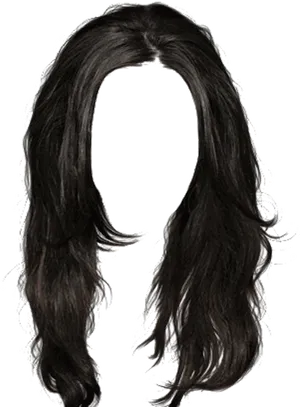 Black Wavy Hairstyle Transparent Background