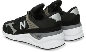 Black White New Balance Sneakers PNG image