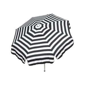 Black White Striped Umbrella