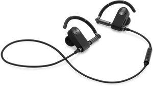 Black Wireless Earphones Product Image PNG image