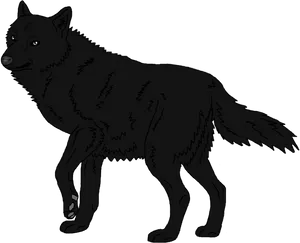 Black Wolf Illustration