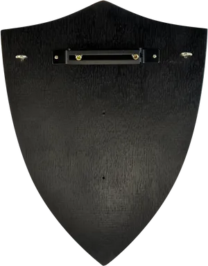 Black Wooden Shieldwith Handle PNG image