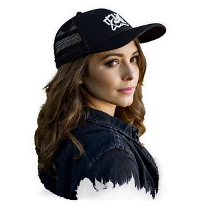 Black Wool Trucker Hat PNG 66 PNG