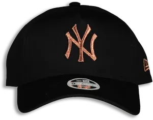 Black Yankees Capwith Copper Logo PNG image