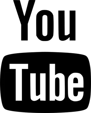 Black You Tube Logo PNG image