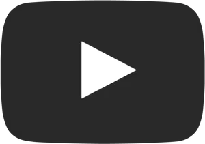 Black You Tube Logo Icon PNG image