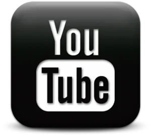 Black You Tube Logo Icon PNG image