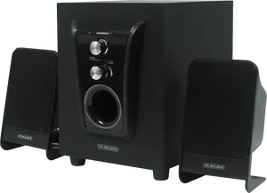 Black2.1 Channel Home Theater Speaker System PNG image