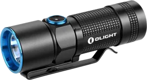 Blackand Blue Olight Flashlight PNG image