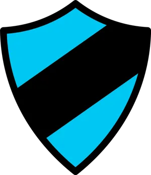 Blackand Blue Shield Graphic PNG image