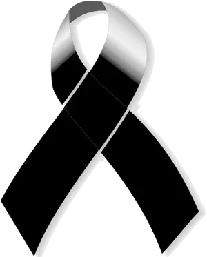 Blackand Silver Ribbon Symbol PNG image