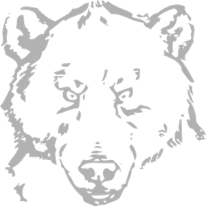 Blackand White Bear Graphic