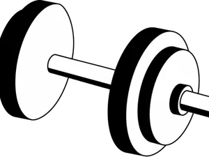 Blackand White Dumbbell Vector