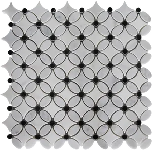 Blackand White Geometric Pattern PNG image