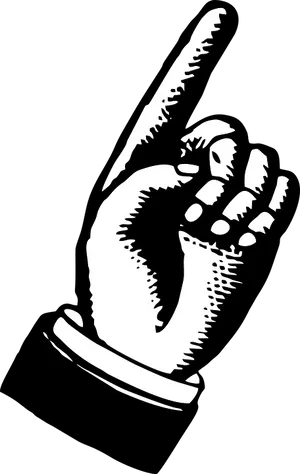 Blackand White Hand Silhouette PNG image