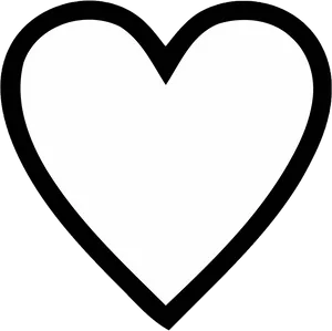 Blackand White Heart Graphic PNG image