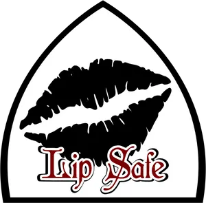 Blackand White Lip Print Logo PNG image