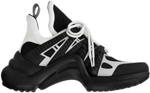 Blackand White Modern Sneaker PNG image