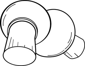 Blackand White Mushroom Drawing PNG image