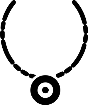 Blackand White Necklace Graphic PNG image