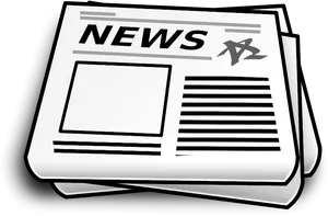 Blackand White News Paper Graphic PNG image