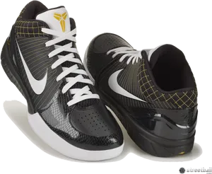 Blackand White Nike Basketball Shoes PNG image